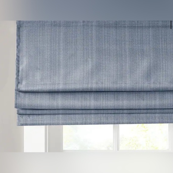 Madison Park Colm Basketweave Room Darkening Cordless Roman Shade Set of 2 27x62 - Picture 8 of 16